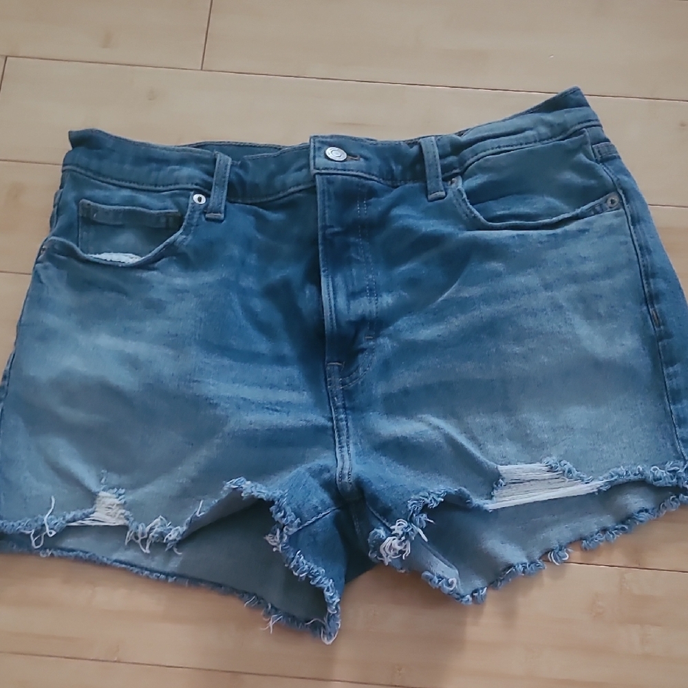 Lucky Brand Distressed Light Blue Denim Shorts